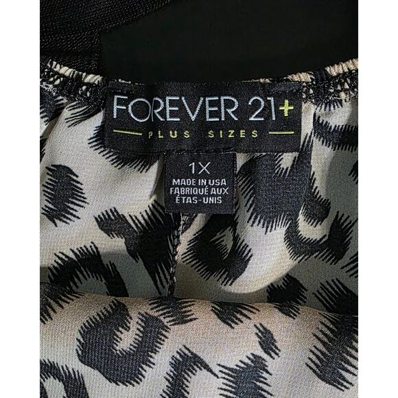 Forever 21 Plus Sleeveless Animal Print Top Women's Size 1X - Picture 3 of 5